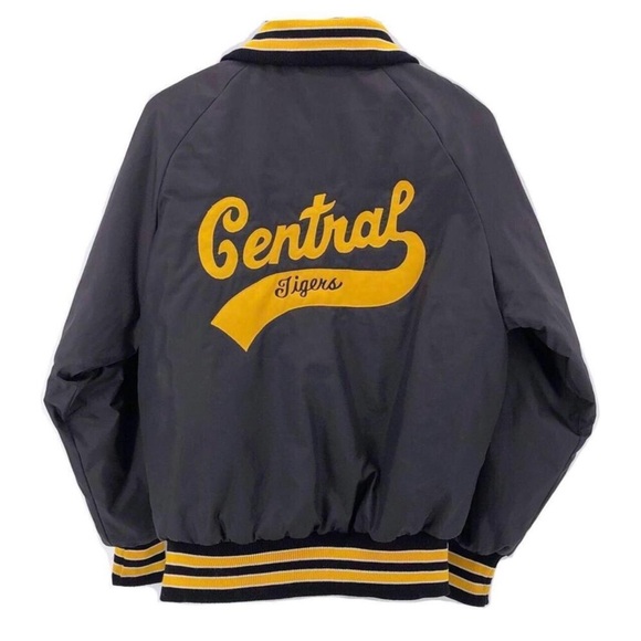 80s varsity bomber jacket central Tigers 1980s vintage - Picture 4 of 4
